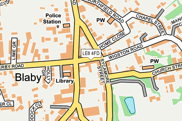 LE8 4FD map - OS OpenMap – Local (Ordnance Survey)