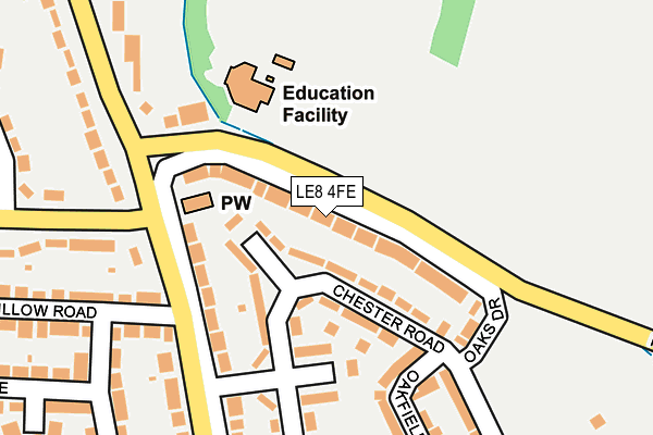LE8 4FE map - OS OpenMap – Local (Ordnance Survey)