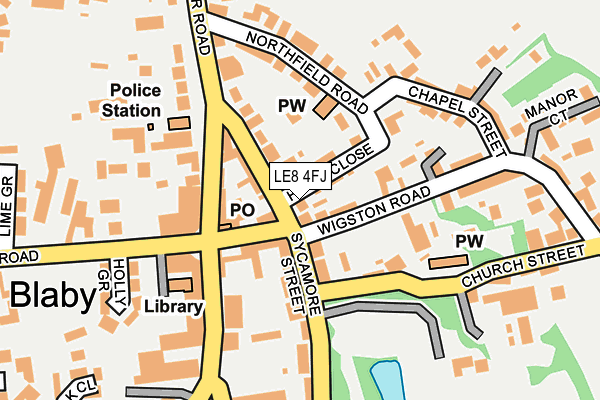 LE8 4FJ map - OS OpenMap – Local (Ordnance Survey)
