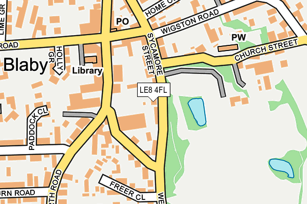 LE8 4FL map - OS OpenMap – Local (Ordnance Survey)
