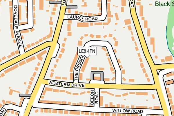 LE8 4FN map - OS OpenMap – Local (Ordnance Survey)