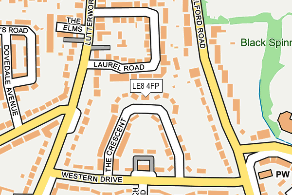 LE8 4FP map - OS OpenMap – Local (Ordnance Survey)