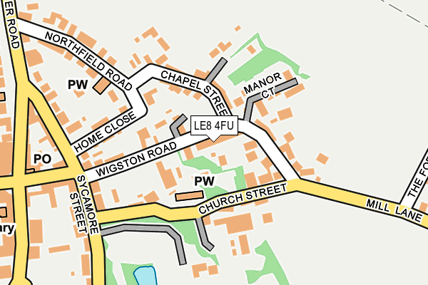 LE8 4FU map - OS OpenMap – Local (Ordnance Survey)