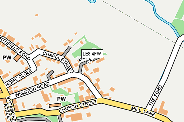 LE8 4FW map - OS OpenMap – Local (Ordnance Survey)