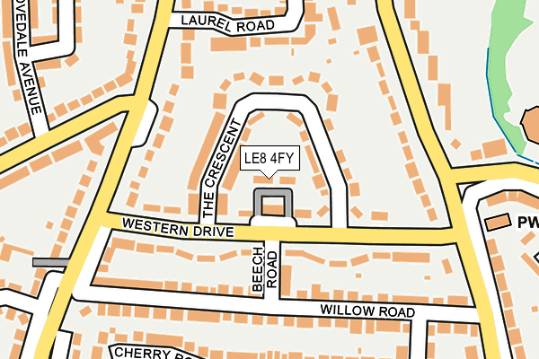 LE8 4FY map - OS OpenMap – Local (Ordnance Survey)