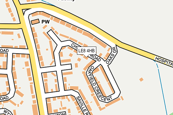 LE8 4HB map - OS OpenMap – Local (Ordnance Survey)