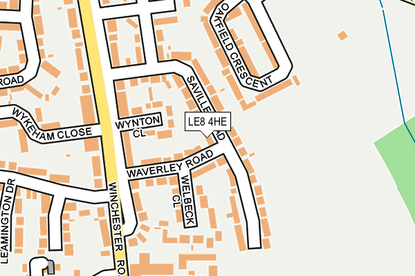 LE8 4HE map - OS OpenMap – Local (Ordnance Survey)