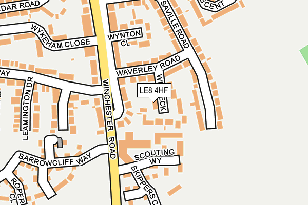 LE8 4HF map - OS OpenMap – Local (Ordnance Survey)