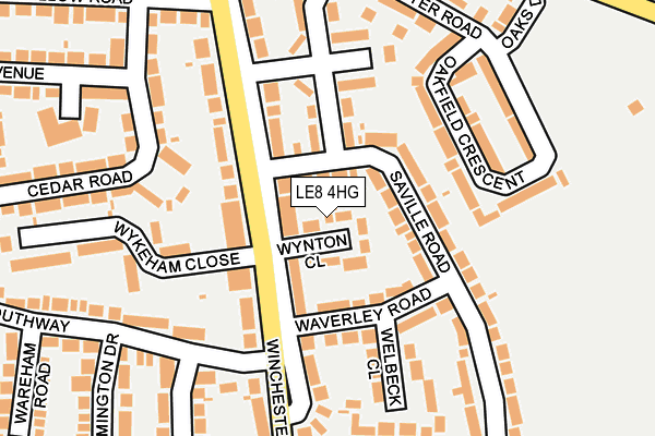 LE8 4HG map - OS OpenMap – Local (Ordnance Survey)