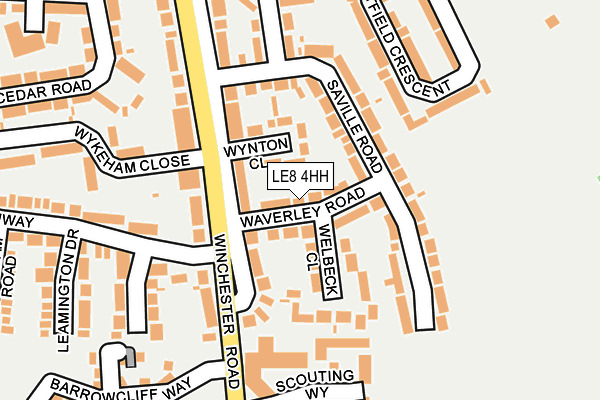 LE8 4HH map - OS OpenMap – Local (Ordnance Survey)