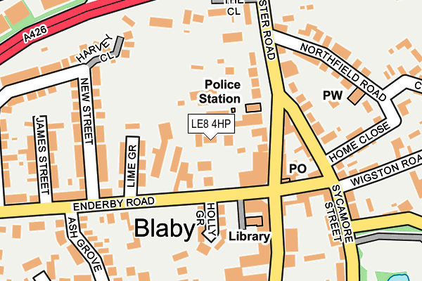 LE8 4HP map - OS OpenMap – Local (Ordnance Survey)