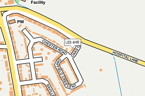 LE8 4HR map - OS OpenMap – Local (Ordnance Survey)