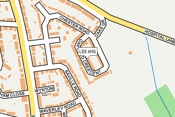 LE8 4HS map - OS OpenMap – Local (Ordnance Survey)