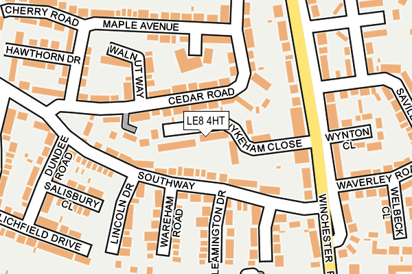 LE8 4HT map - OS OpenMap – Local (Ordnance Survey)