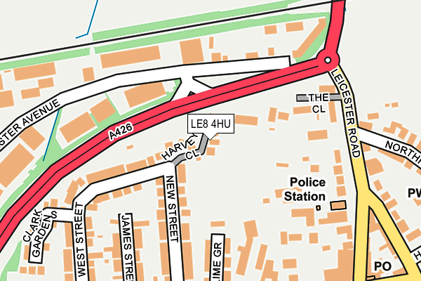 LE8 4HU map - OS OpenMap – Local (Ordnance Survey)