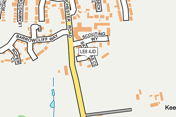 LE8 4JD map - OS OpenMap – Local (Ordnance Survey)