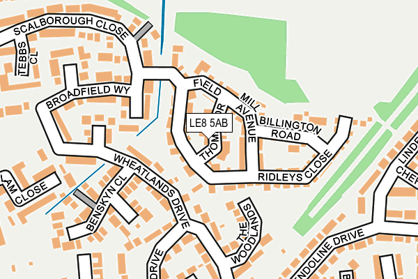 LE8 5AB map - OS OpenMap – Local (Ordnance Survey)