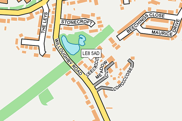 LE8 5AD map - OS OpenMap – Local (Ordnance Survey)