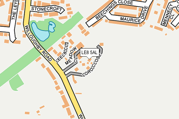 LE8 5AL map - OS OpenMap – Local (Ordnance Survey)