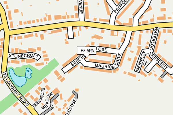 LE8 5PA map - OS OpenMap – Local (Ordnance Survey)