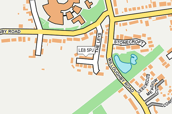 LE8 5PJ map - OS OpenMap – Local (Ordnance Survey)