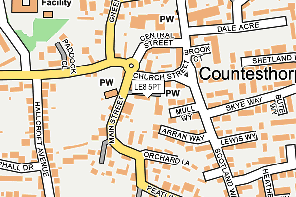 LE8 5PT map - OS OpenMap – Local (Ordnance Survey)
