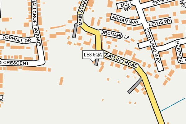 LE8 5QA map - OS OpenMap – Local (Ordnance Survey)