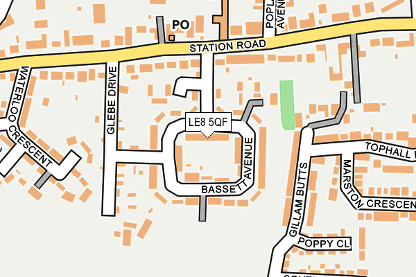 LE8 5QF map - OS OpenMap – Local (Ordnance Survey)
