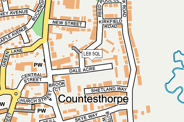 LE8 5QL map - OS OpenMap – Local (Ordnance Survey)