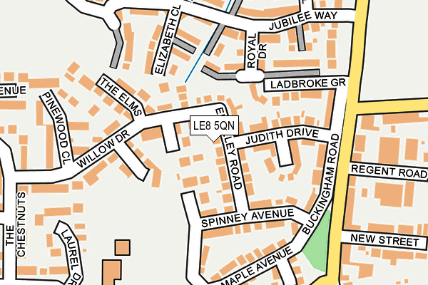 LE8 5QN map - OS OpenMap – Local (Ordnance Survey)
