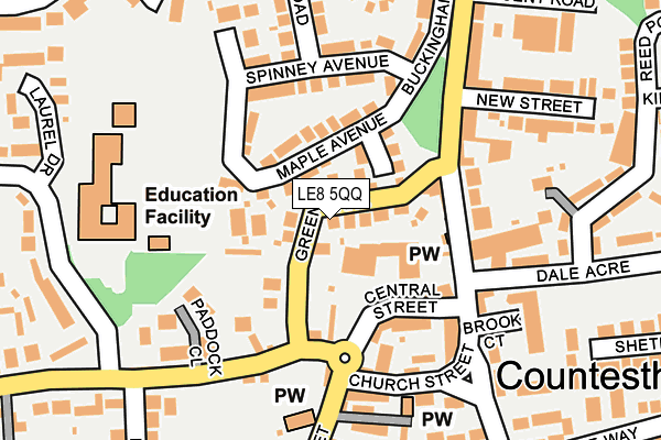 LE8 5QQ map - OS OpenMap – Local (Ordnance Survey)