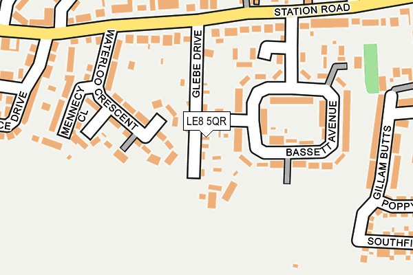 LE8 5QR map - OS OpenMap – Local (Ordnance Survey)