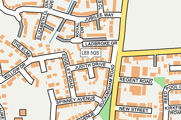 LE8 5QS map - OS OpenMap – Local (Ordnance Survey)
