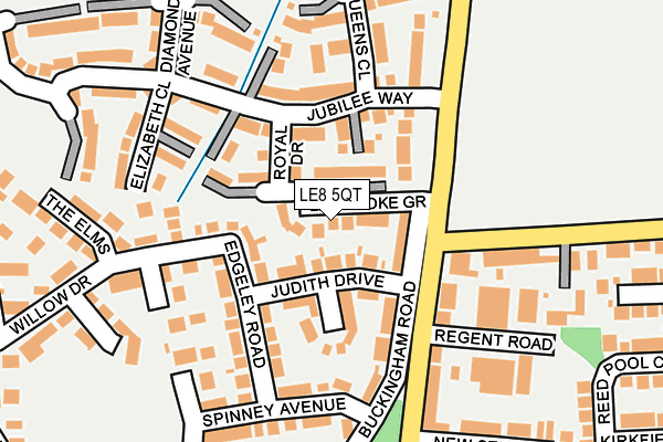 LE8 5QT map - OS OpenMap – Local (Ordnance Survey)