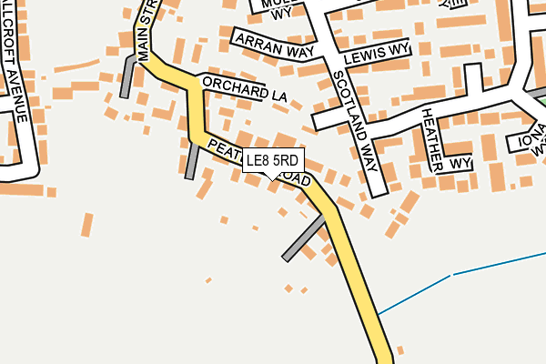 LE8 5RD map - OS OpenMap – Local (Ordnance Survey)