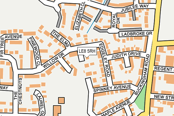 LE8 5RH map - OS OpenMap – Local (Ordnance Survey)