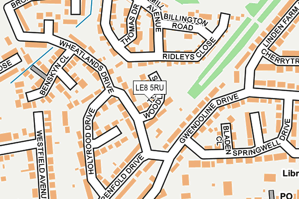 LE8 5RU map - OS OpenMap – Local (Ordnance Survey)