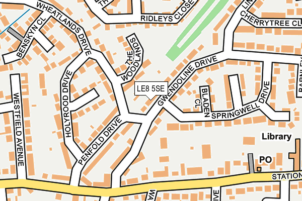 LE8 5SE map - OS OpenMap – Local (Ordnance Survey)