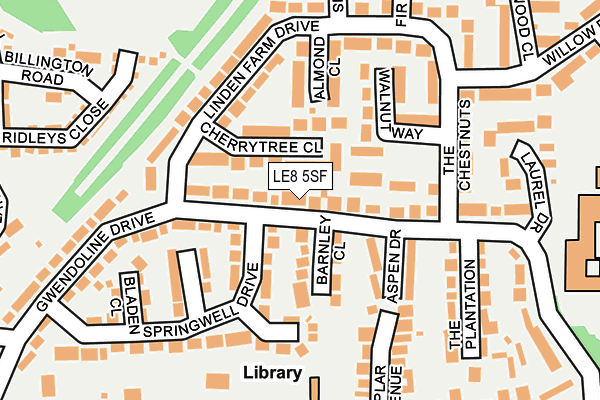 LE8 5SF map - OS OpenMap – Local (Ordnance Survey)