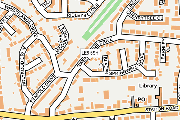 LE8 5SH map - OS OpenMap – Local (Ordnance Survey)