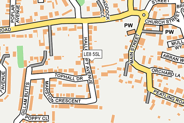 LE8 5SL map - OS OpenMap – Local (Ordnance Survey)