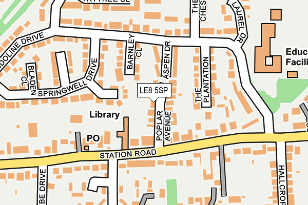 LE8 5SP map - OS OpenMap – Local (Ordnance Survey)