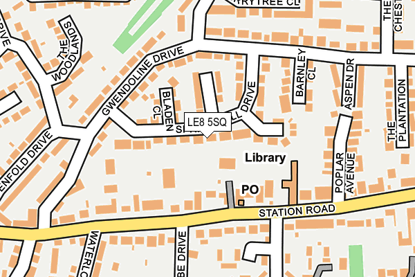 LE8 5SQ map - OS OpenMap – Local (Ordnance Survey)
