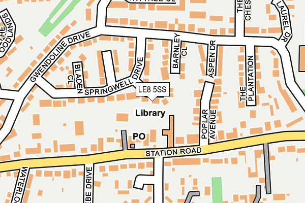 LE8 5SS map - OS OpenMap – Local (Ordnance Survey)