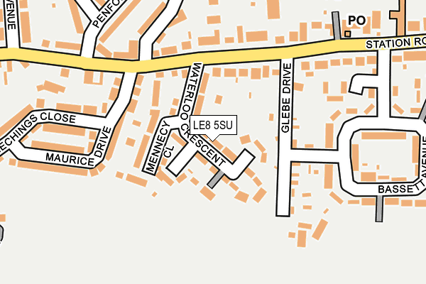 LE8 5SU map - OS OpenMap – Local (Ordnance Survey)