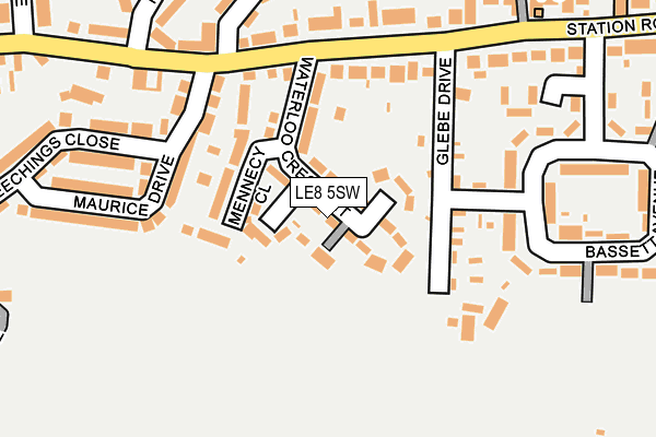 LE8 5SW map - OS OpenMap – Local (Ordnance Survey)