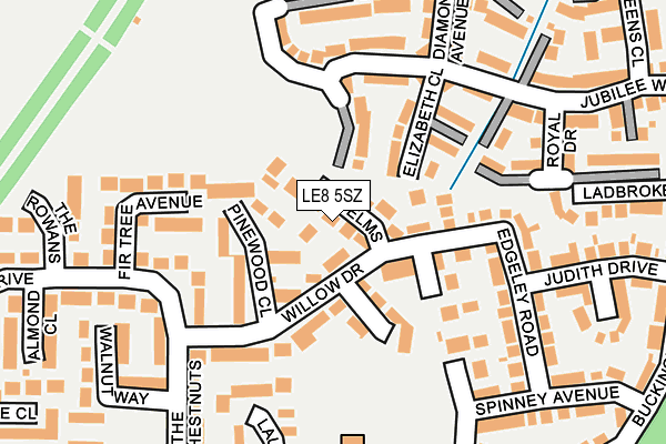 LE8 5SZ map - OS OpenMap – Local (Ordnance Survey)