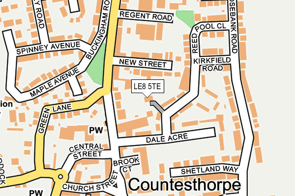 LE8 5TE map - OS OpenMap – Local (Ordnance Survey)