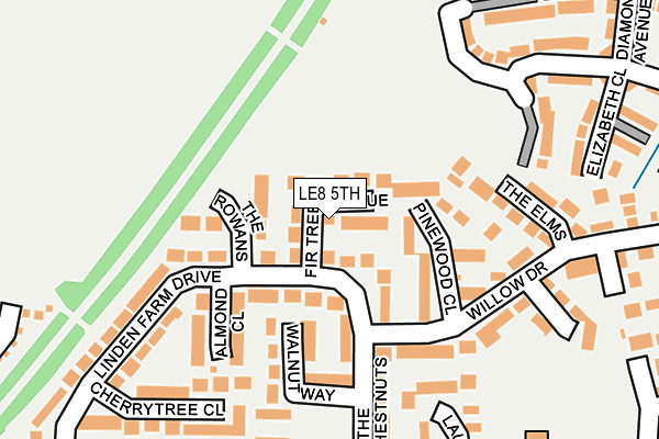 LE8 5TH map - OS OpenMap – Local (Ordnance Survey)