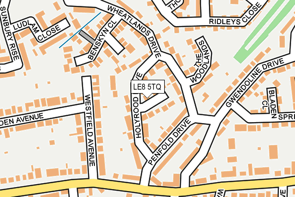 LE8 5TQ map - OS OpenMap – Local (Ordnance Survey)